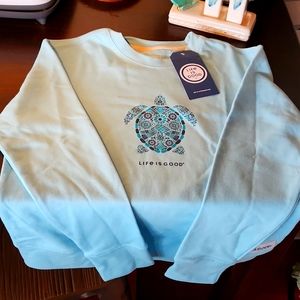 Life is Good turtle crew neck sweatshirt